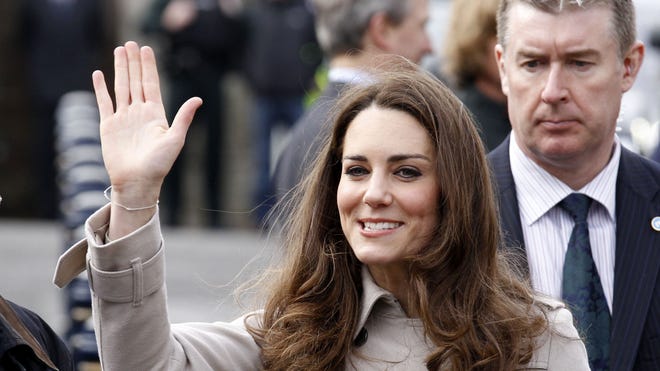 Britain Royal Wedding: Kate Middleton Waving